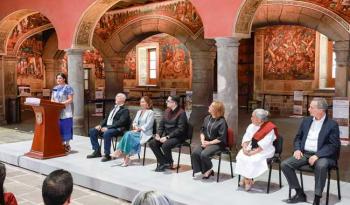Restauración del Mural de Desiderio Hernández Xochitiotzin en Palacio de Gobierno de Tlaxcala