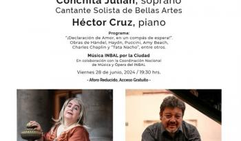 Conchita Julián y Héctor cruz: concierto en casa nuestra, tributo a Puccini y Mabarak 