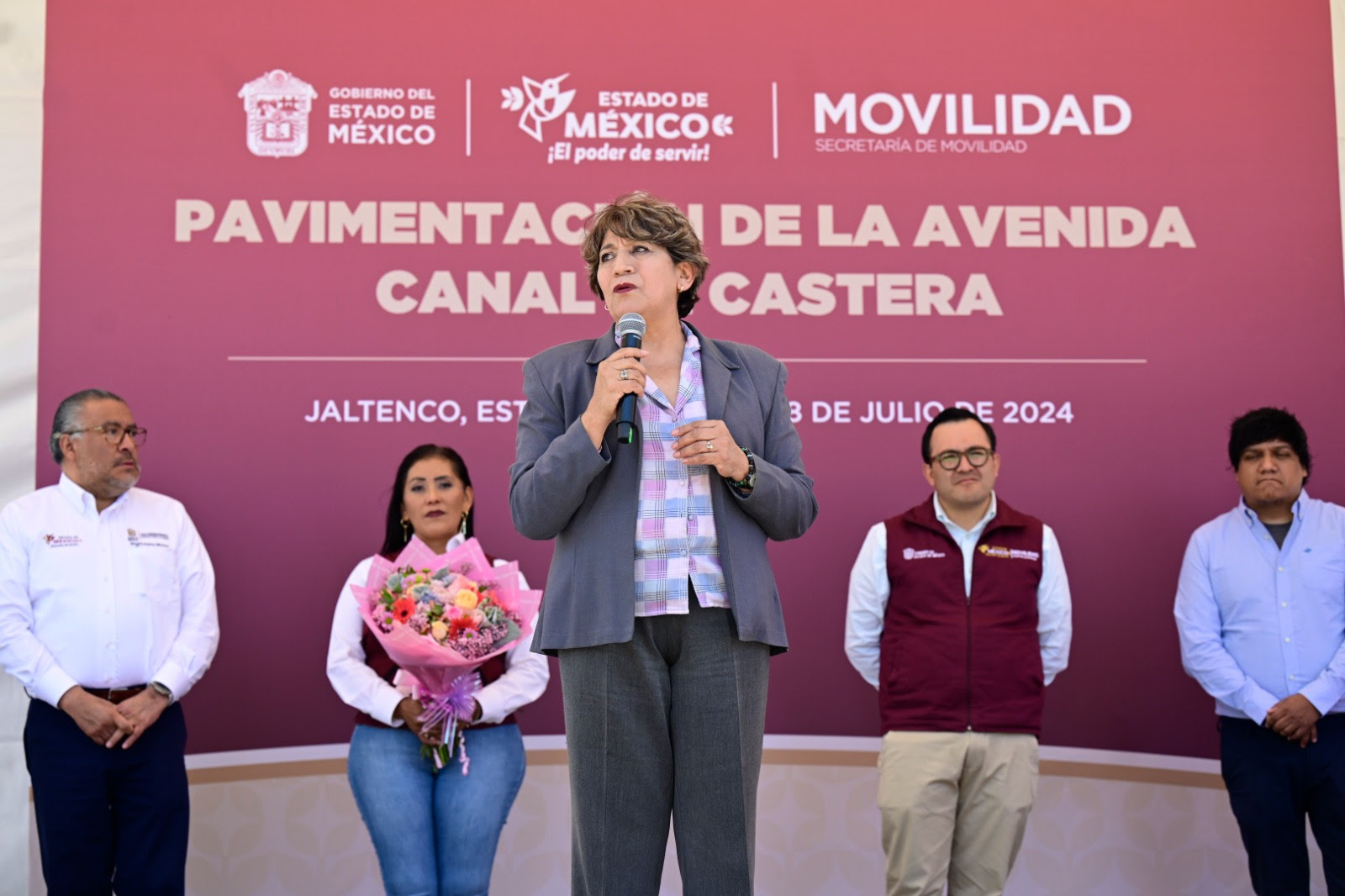 Gobernadora Delfina Gómez Álvarez inicia 54 obras de movilidad y transporte para el Estado de México 