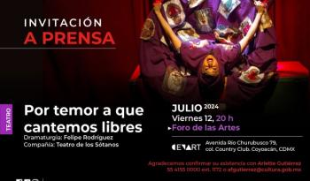 Invitan a la función de "Por el temor a que cantemos libres" en el Foro de las Artes