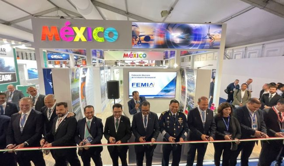 México inaugura pabellón en Feria Farnborough para impulsar industria aeroespacial