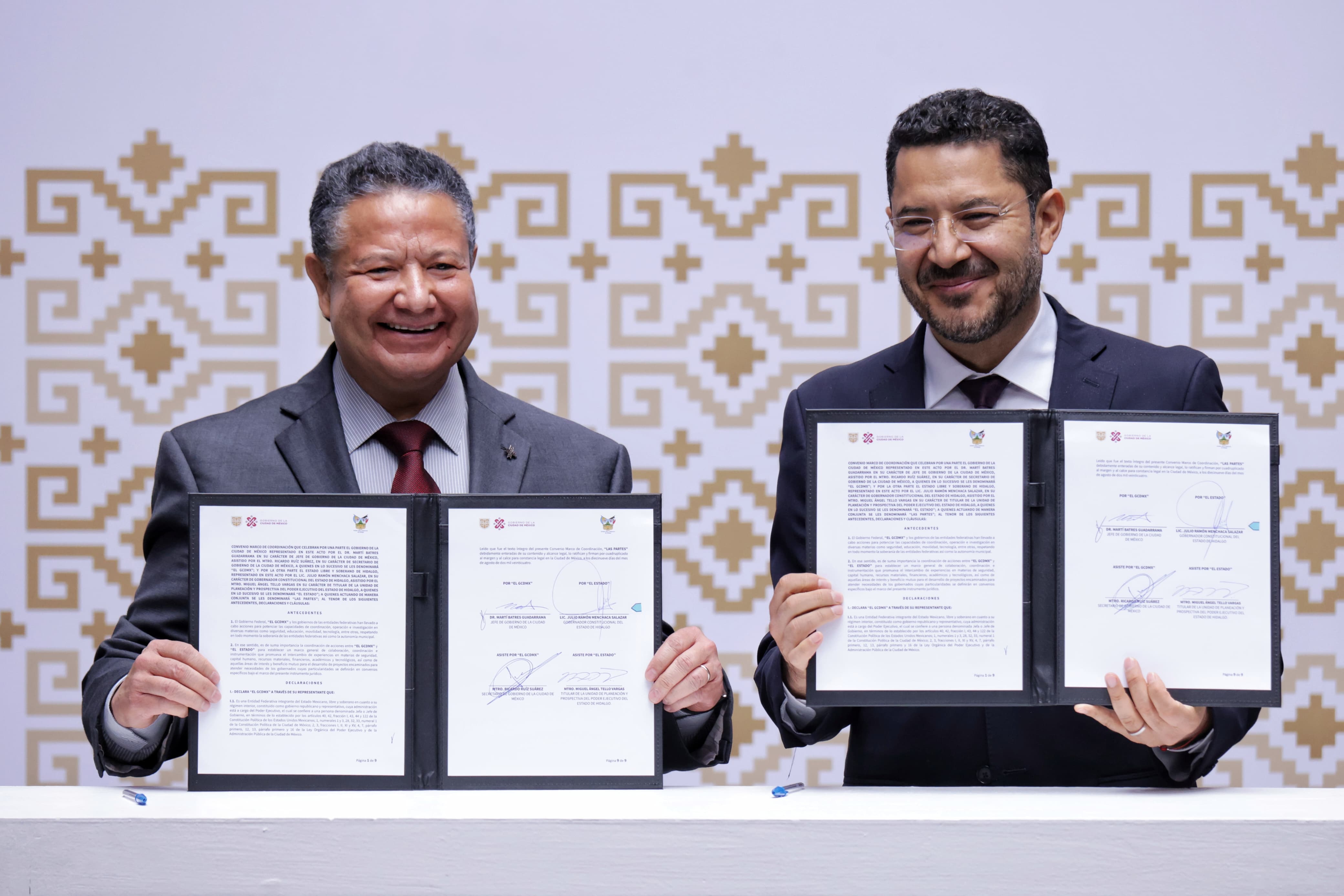 Ciudad de México firma convenio con Hidalgo para compartir tecnología y digitalizar trámites