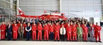 Delfina Gómez destaca la valentía de la Unidad de Rescate Aéreo "Relámpagos" en su 30 aniversario