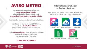 Horarios del Metro y Metrobús en CDMX durante las fiestas patrias 2023: Cambios y recomendaciones