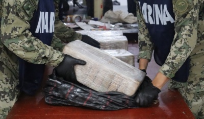 La Secretaría de Marina asegura 1.5 toneladas de cocaína en Chiapas