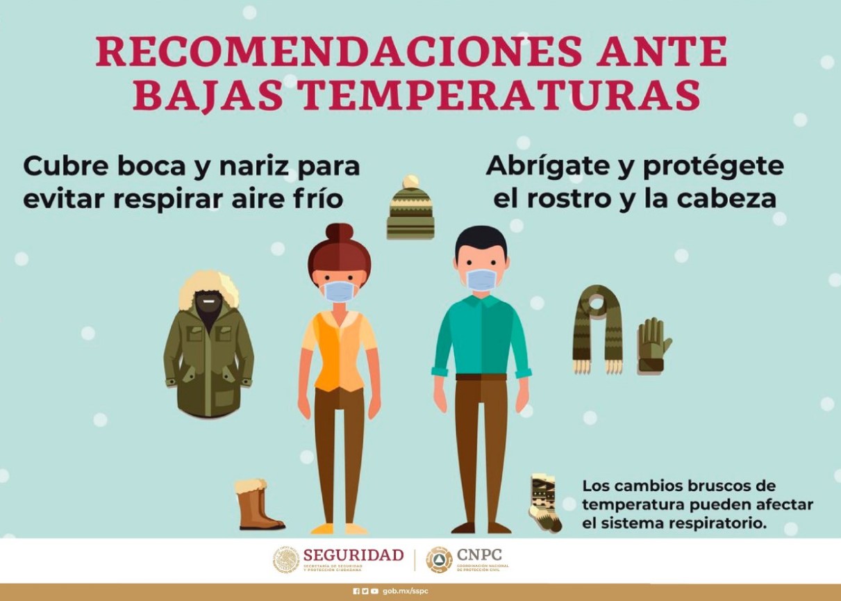 éxico se prepara para siete tormentas invernales y 56 frentes fríos en 2024-2025