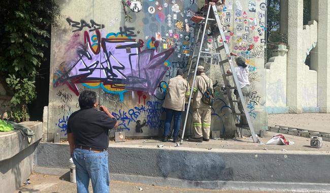 Foro Lindbergh recibe restauración tras vandalismo en Parque México