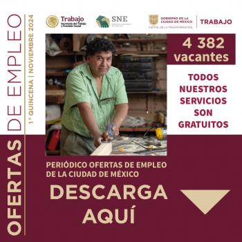 Ofrecen 4,382 empleos formales con salarios de hasta 30 mil pesos en CDMX
