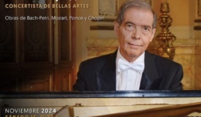Héctor Rojas presenta a Ponce, Bach y Chopin en concierto en el Munal