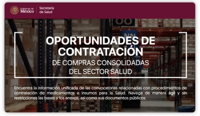 México lanza licitación histórica para la compra consolidada de medicamentos e insumos médicos