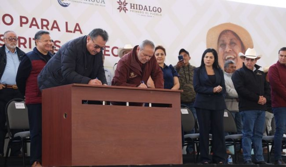 Firman convenio histórico para tecnificación de distritos de riego en Hidalgo