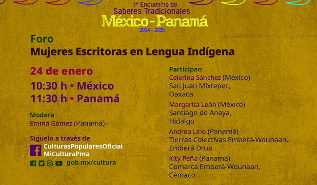 Mujeres escritoras indígenas de México y Panamá protagonizan mesa de diálogo virtual
