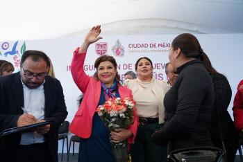 Inauguran estación Calle 6 del Metrobús para mejorar movilidad en Iztacalco