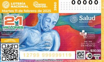 Lotería Nacional emite billete conmemorativo por 120 años del Hospital General de México