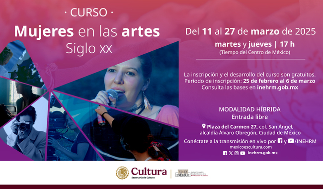 Curso 'Mujeres en las artes. Siglo XX' celebra el legado de artistas mexicanas en el Día Internacional de la Mujer
