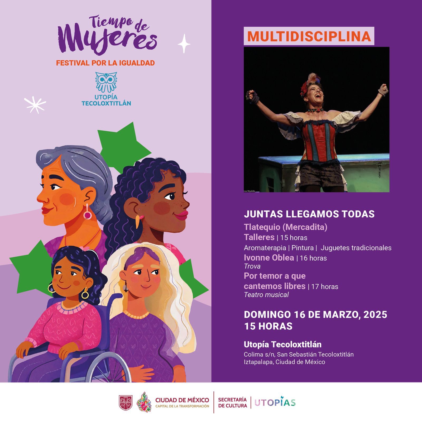 Festival por la Igualdad 2025 llega a las UTOPÍAS con más de 30 actividades