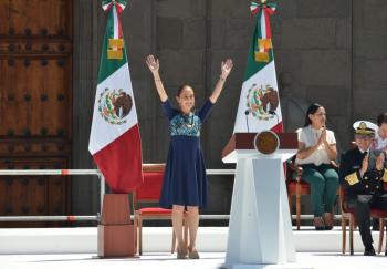 Clara Brugada respalda a Claudia Sheinbaum en Asamblea por la Soberanía