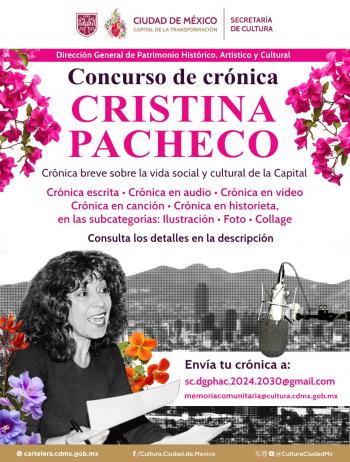 Lanzan concurso de crónica breve en honor a Cristina Pacheco