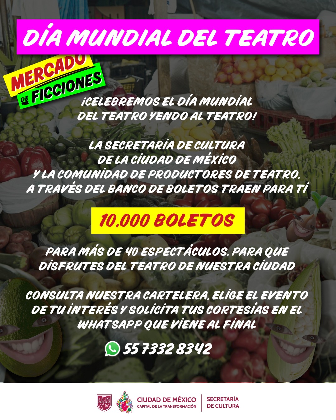 Regalan 10 mil cortesías para celebrar el Día Mundial del Teatro en CDMX
