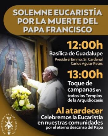 México rinde homenaje al papa Francisco con misa solemne en la basílica de Guadalupe