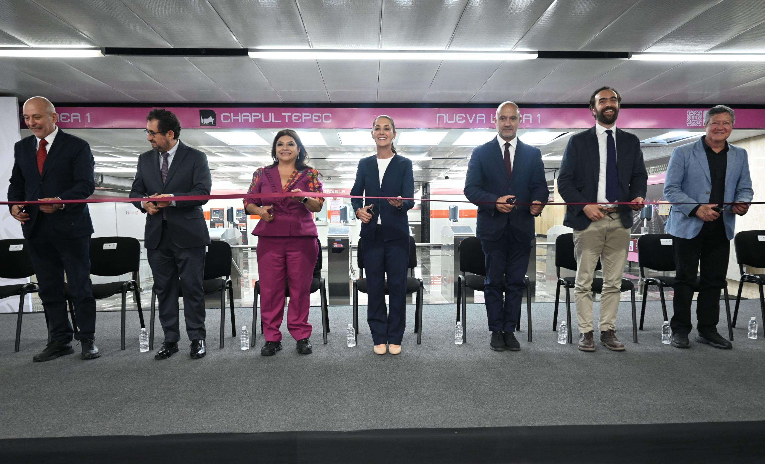 Reabren tramo Cuauhtémoc-Chapultepec de la Línea 1 del Metro con obras de modernización