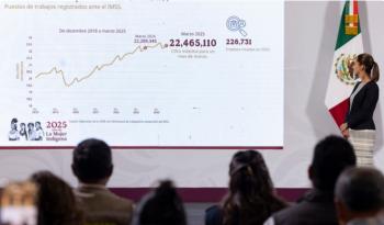 Sheinbaum anuncia 100 mil empleos adicionales a través del Plan México y Ferias del Empleo