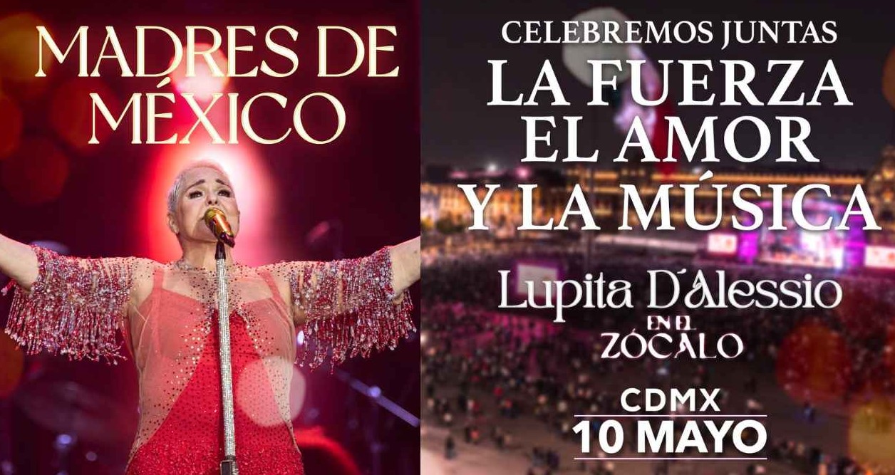 Lupita D’Alessio ofrece concierto gratuito por el Día de las Madres en el Zócalo de CDMX