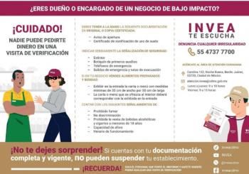 INVEA habilita nueva línea directa para denunciar irregularidades en comercios, obras y transporte en CDMX