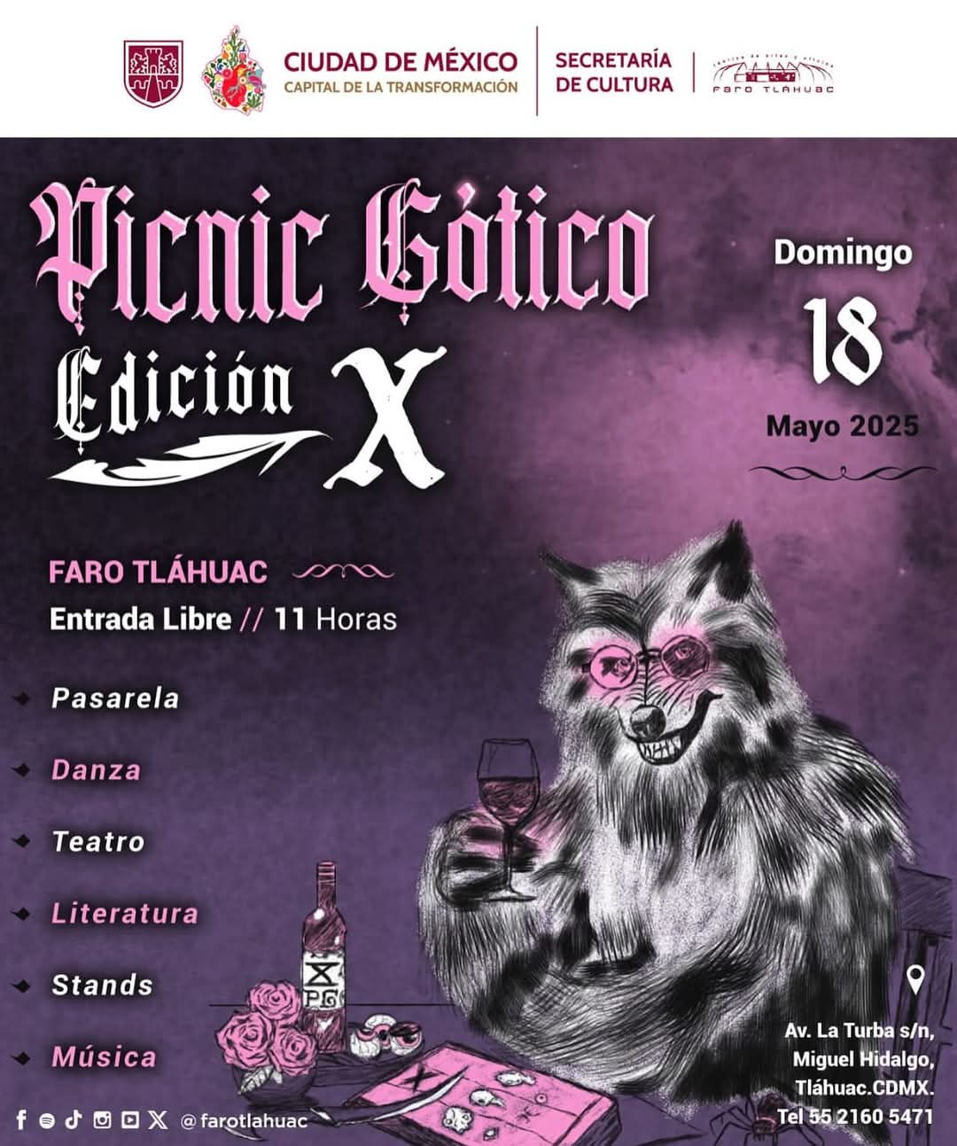 FARO Tláhuac celebra 19 años con Picnic Gótico y concierto de reggae