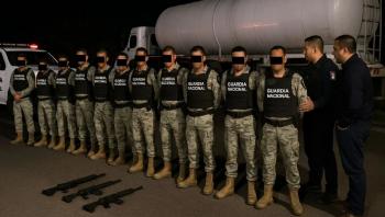 Detienen a 11 elementos de la Guardia Nacional por robo de combustible en Guanajuato