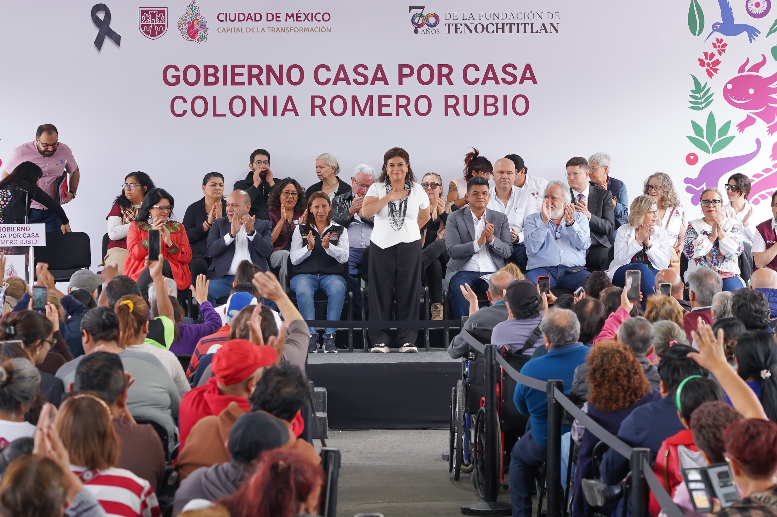 Clara Brugada reporta 83% de avance en Megabachetón y anuncia mil 800 luminarias para Romero Rubio