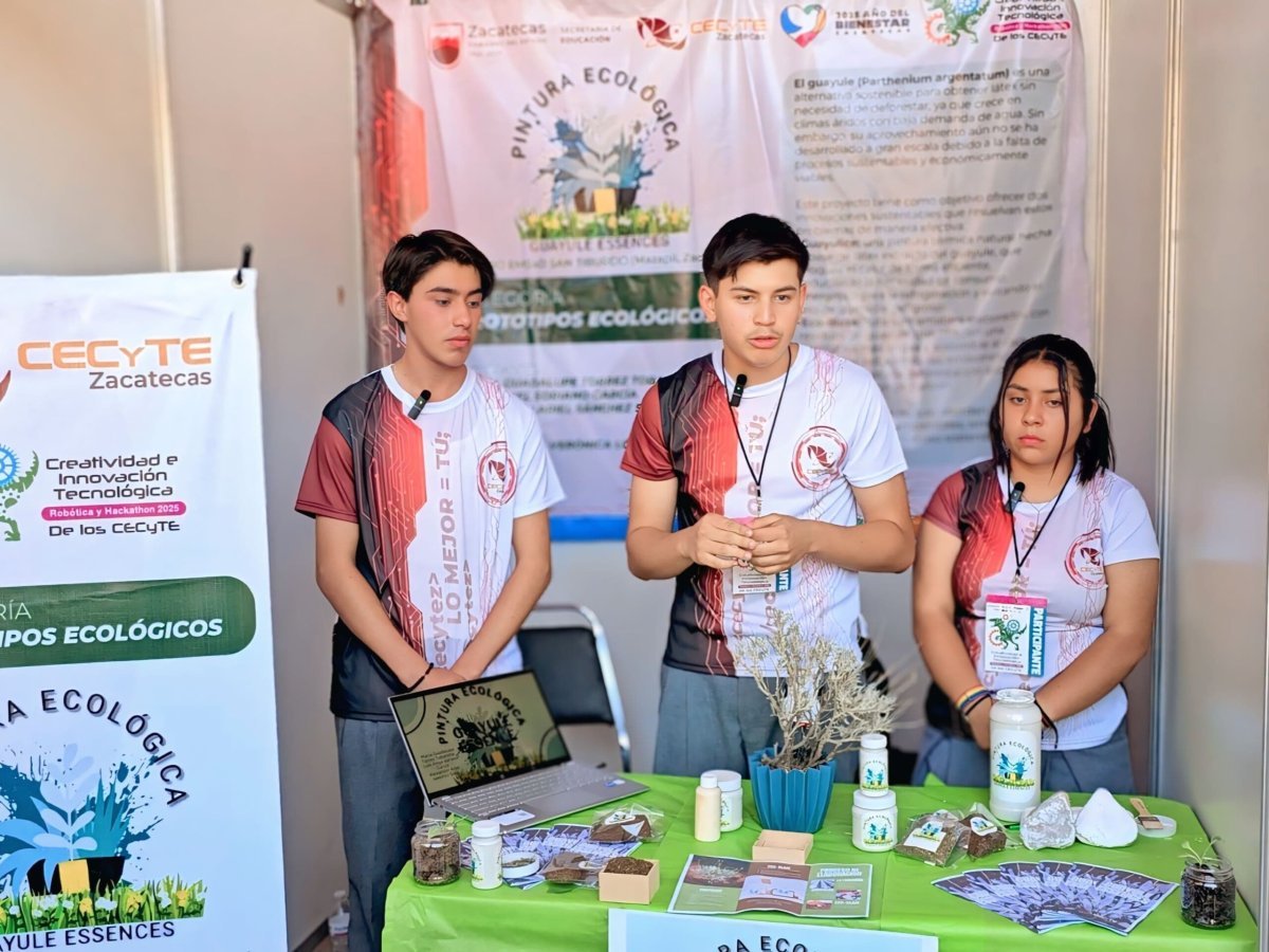 Estudiantes del Cecytez colocan a Zacatecas en el tercer lugar del Concurso Nacional de Creatividad e Innovación Tecnológica 2025