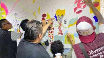 Reinserción social y arte comunitario se unen en mural colaborativo en la CDMX