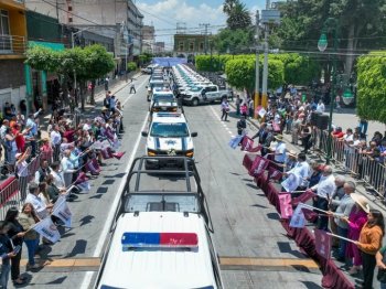 Gobernadora Delfina Gómez refuerza seguridad en Texcoco con entrega de 40 patrullas tecnológicas