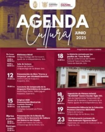 Guerrero impulsa agenda cultural en junio con eventos artísticos en cinco municipios