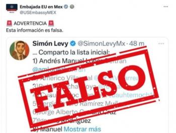 Embajada de EE.UU. desmiente lista de políticos mexicanos con presuntas órdenes de aprehensión