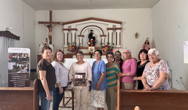 INAH imparte curso de conservación preventiva en templo de Sinoquipe, Sonora