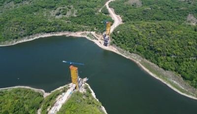 Puente Rizo de Oro en Chiapas, obra pionera de ingeniería con avance del 80 por ciento