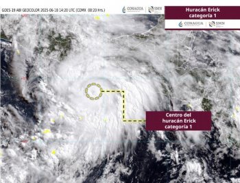 Huracán Erick amenaza Oaxaca con lluvias torrenciales y vientos intensos