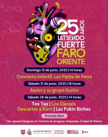 FARO de Oriente celebra 25 años con conciertos, arte y cultura comunitaria