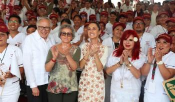 Salud Casa por Casa ya atiende a más de 100 mil personas en Campeche; Sheinbaum destaca su impacto internacional