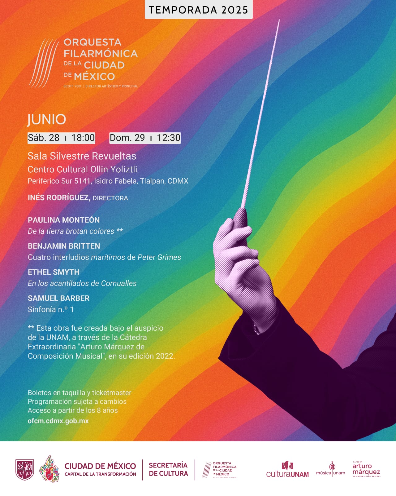 La Orquesta Filarmónica de CDMX celebra el Orgullo LGBTIQ+ con gala de compositoras y compositores diversos