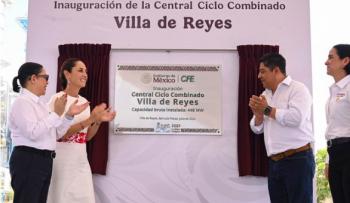 Claudia Sheinbaum inaugura Central de Ciclo Combinado en San Luis Potosí con inversión de 350 mdd