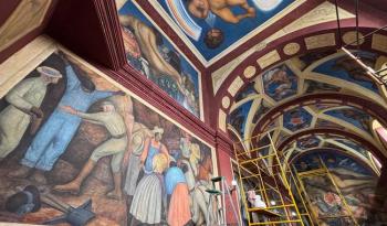 Concluyen restauración del mural de Diego Rivera en la Capilla Riveriana de Chapingo