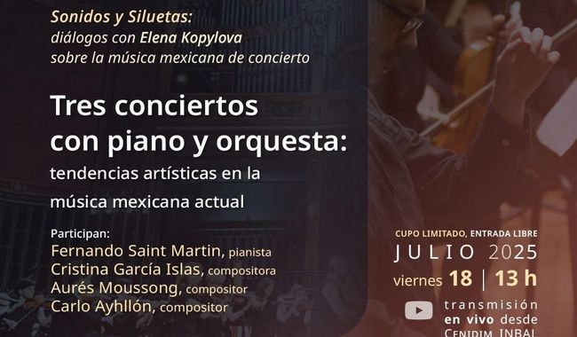 CENIDIM reúne a jóvenes talentos en charla sobre conciertos mexicanos para piano y orquesta