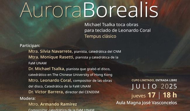 Presentan el disco 'Aurora Borealis' con obras de Leonardo Coral y ejecución de Michael Tsalka