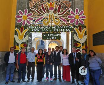 Portadas florales de Atlalilco-Axomulco avanzan hacia su reconocimiento como Patrimonio Cultural de CDMX
