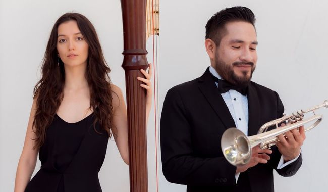 Arpa y trompeta protagonizan concierto de titulación del SNFM en Los Pinos