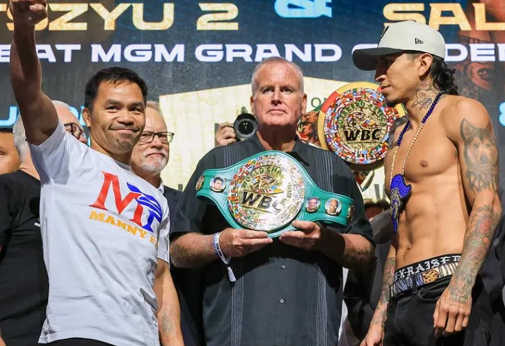 Manny Pacquiao y Mario Barrios listos para su combate tras superar la báscula