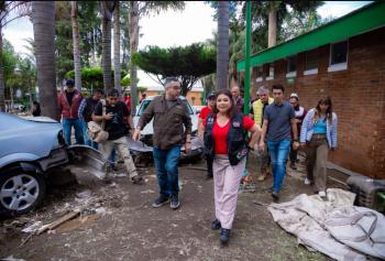 Clara Brugada supervisa apoyos en Lomas Quebradas tras lluvias en Magdalena Contreras
